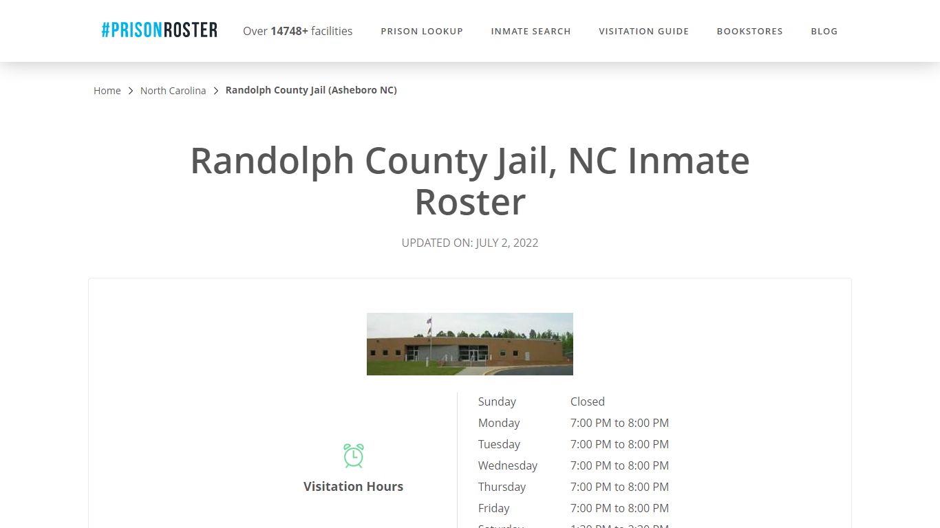 Randolph County Jail, NC Inmate Roster